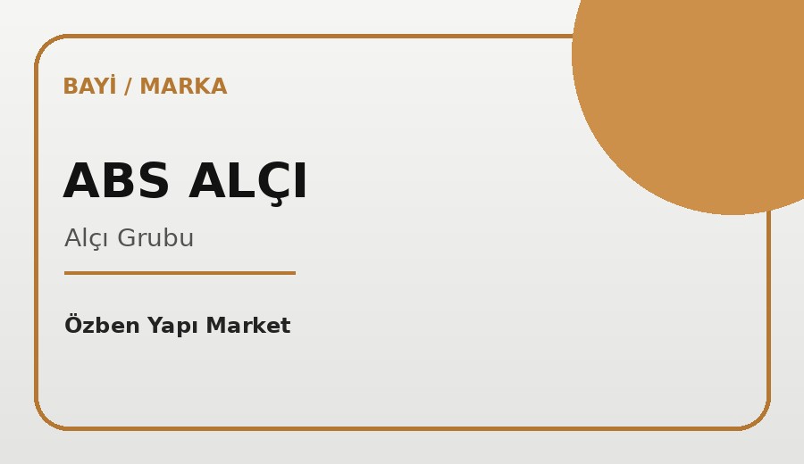 ABS Alçı